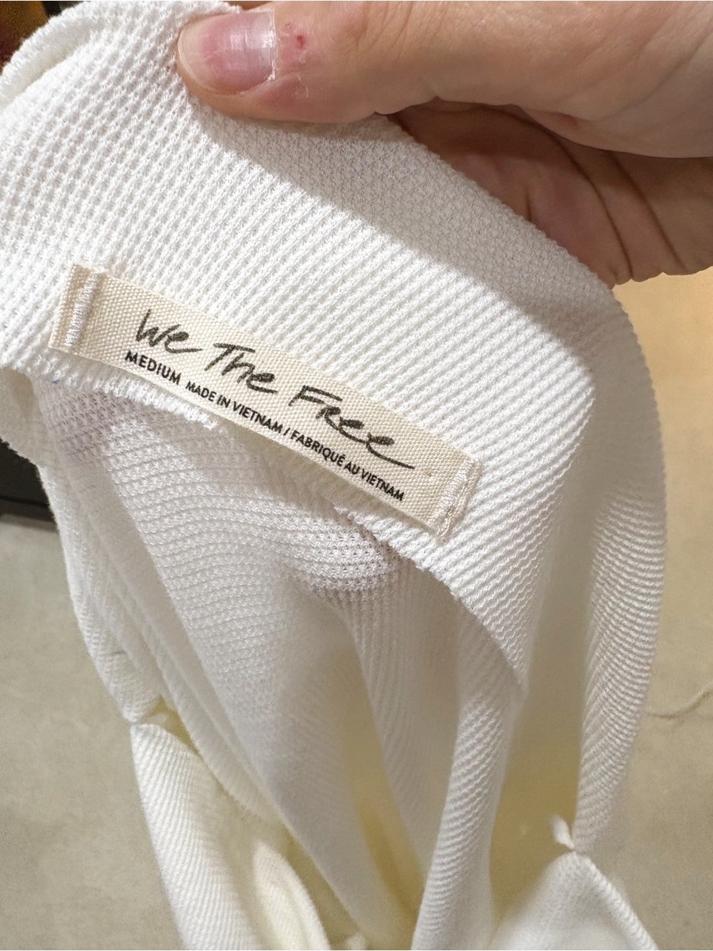Free People We The Free Fuji Therman Off-Shoulder White Women's Long Sleeve - M - Picture 6 of 6